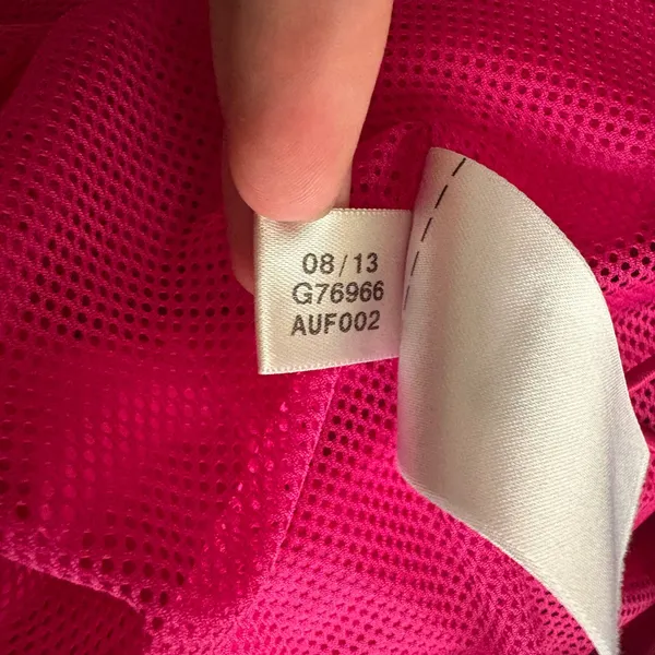 Adidas Women's Full Zip Windbreaker Jacket Pink 3 Stripe Lightweight‎ Size Large - Image 7