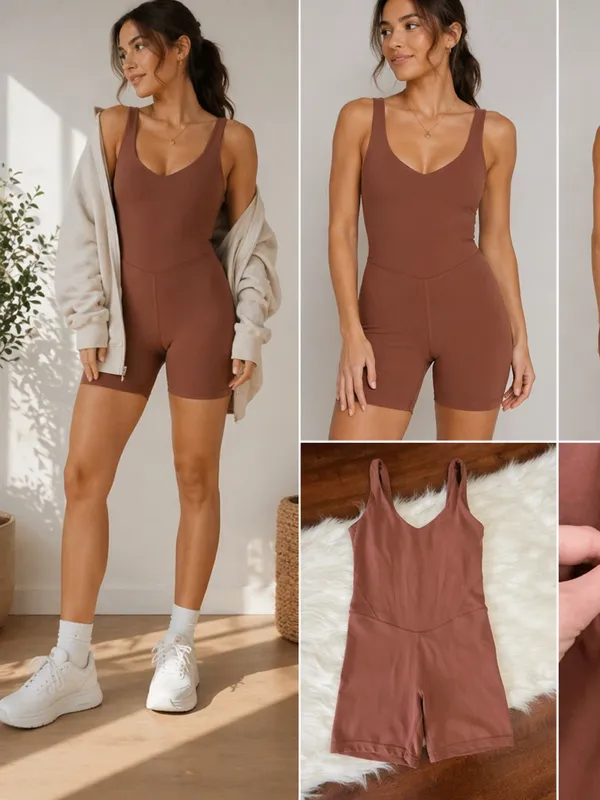 Lululemon Align Bodysuit Shorts 5” Hemmed Ancient Copper Size 0 - Image 2