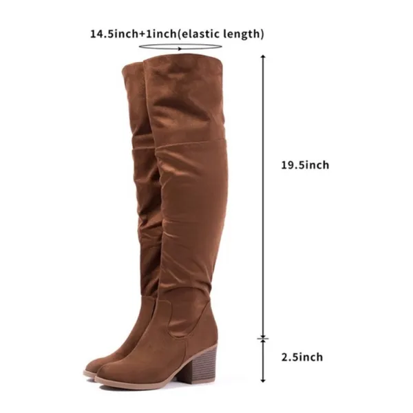Brown Suede Knee - Image 2
