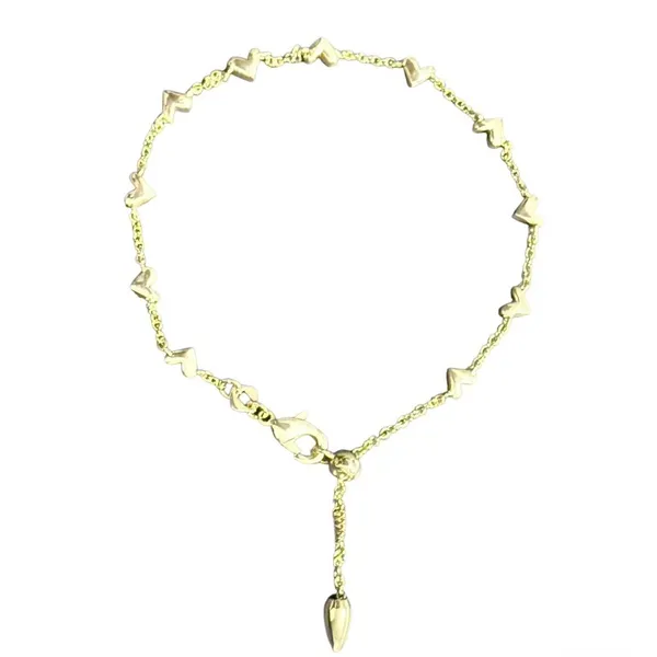 Haven Gold Crystal Heart Delicate Chain Bracelet - Image 4