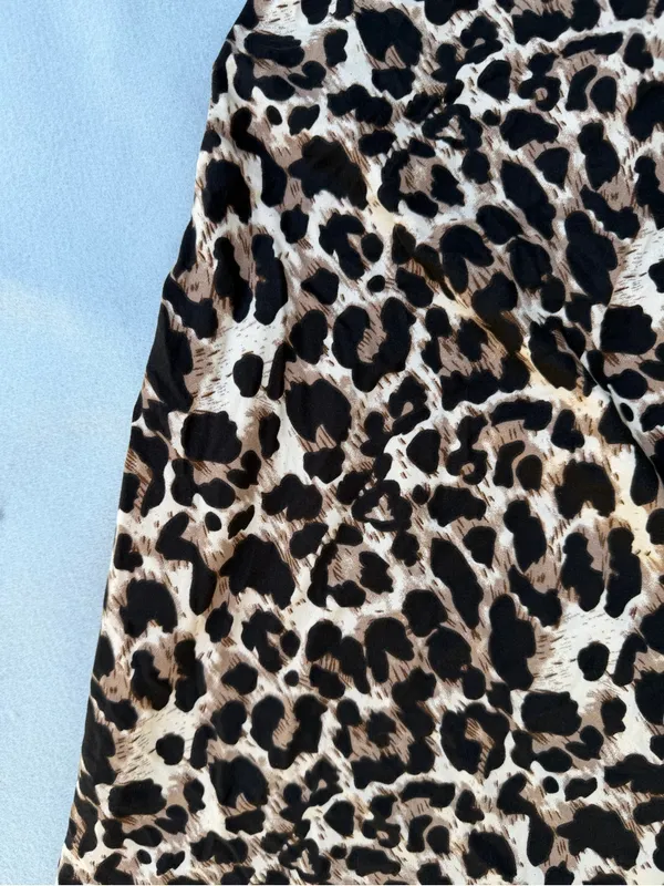Women's Animal Print Pull On Stretch Strappy Coverup Dress Size M #260349 - Image 6