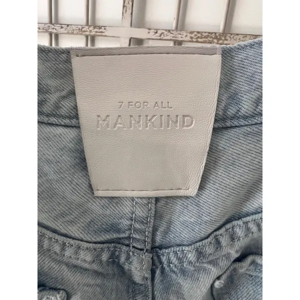 7 For All Mankind Lustre Easy Straight Wide Leg Jeans‎ Size Light Wash - Image 10