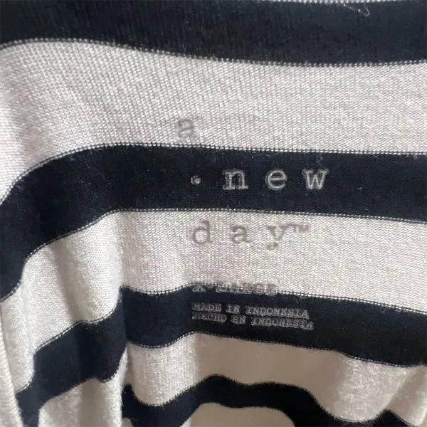A New Day Women's Striped Maxi Dress Black & White Size XL - Image 5