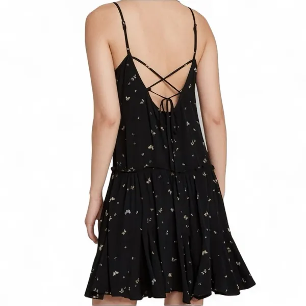 Wild Fable Butterfly Print Ruffle Mini Dress Large Cottagecore - Image 2