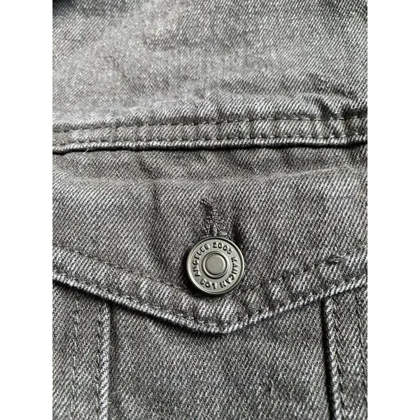 NWOT Womens KanCan‎ Sonny Sherpa Trucker Jacket acid black denim size L - Image 7