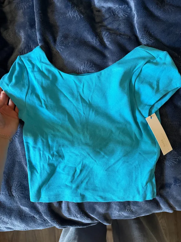 Hello Molly Blackless Blue Top - Image 2