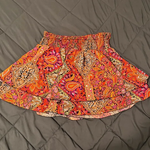 Set of 2 SHEIN CURVE Paisley Printed Flounced Layered Shorts Size 1XL - Image 15