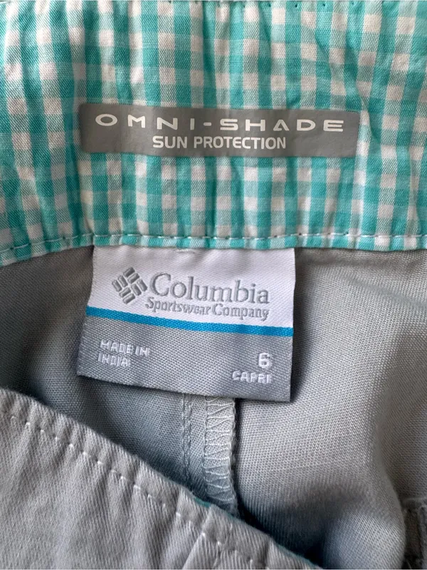 Columbia PFG Omni-Shade‎ Capri Pants Womens 6 Gray Fishing Outdoor - Image 2