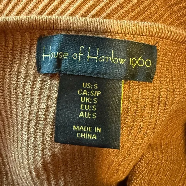 House of Harlow 1960 Brown Ribbed Midi Dress - Image 5