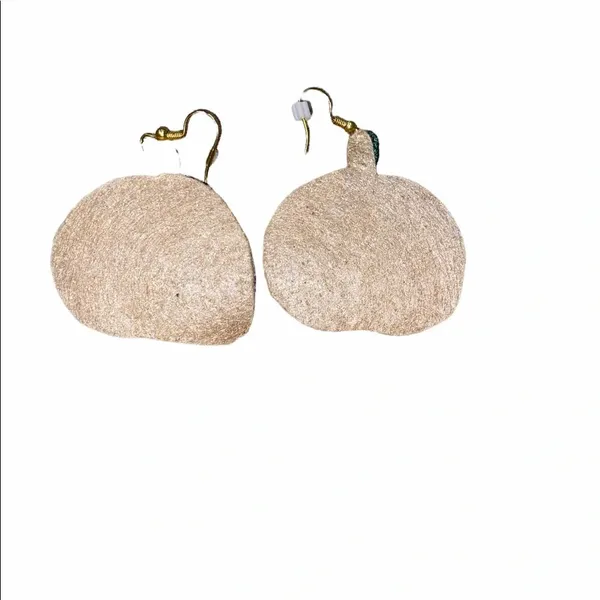 Handmade Fall Halloween pumpkin earrings - Image 3