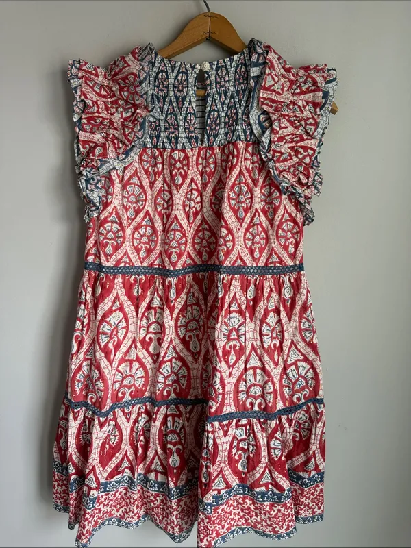 Tuckernuck Ash & Eden Red Olga Mini Dress medium - Image 3