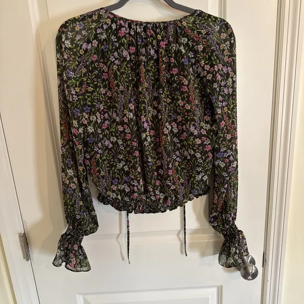Amanda‎ Uprichard Orleans Long Sleeve Top in Charmont Size Medium Boho Floral - Image 5