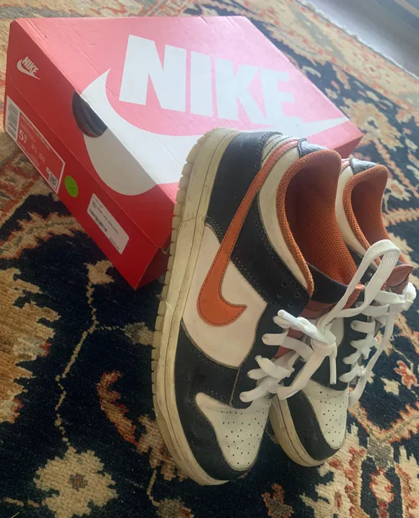 Nike Dunk Low PRM Halloween Shoes Black White Orange - Image 2