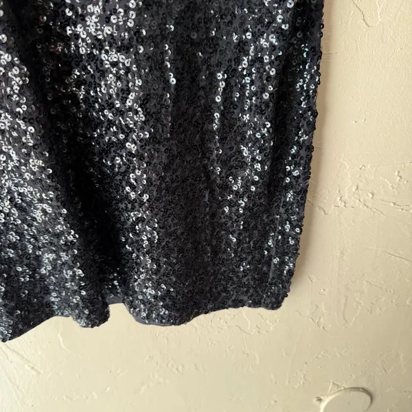 J. Crew Women's Size Small Navy Blue Sequin Sparkle Party‎ Tank Top - Image 3
