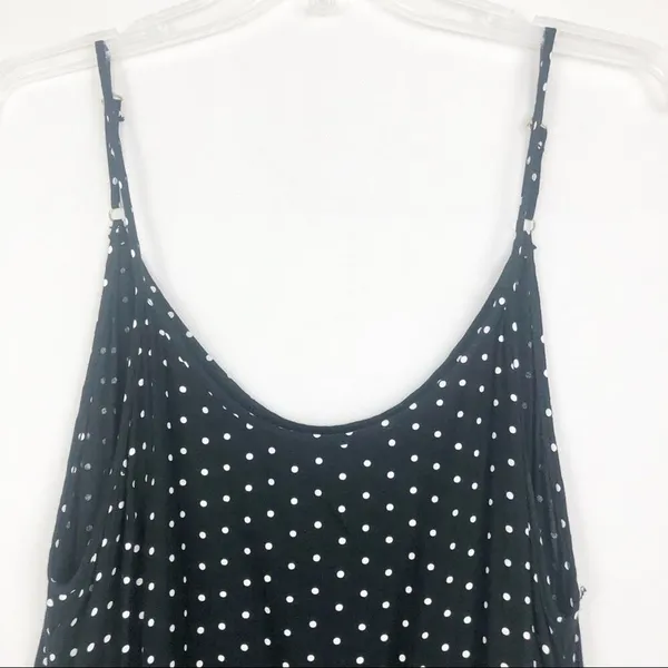 Polka Dot Sleeveless Ruffle Hem Tank Dress Size Medium - Image 3