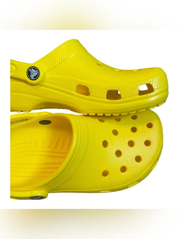 Crocs Classic Clogs Slip On Shoes Yellow Lemon Size 5 Men 7 Women - Image 8
