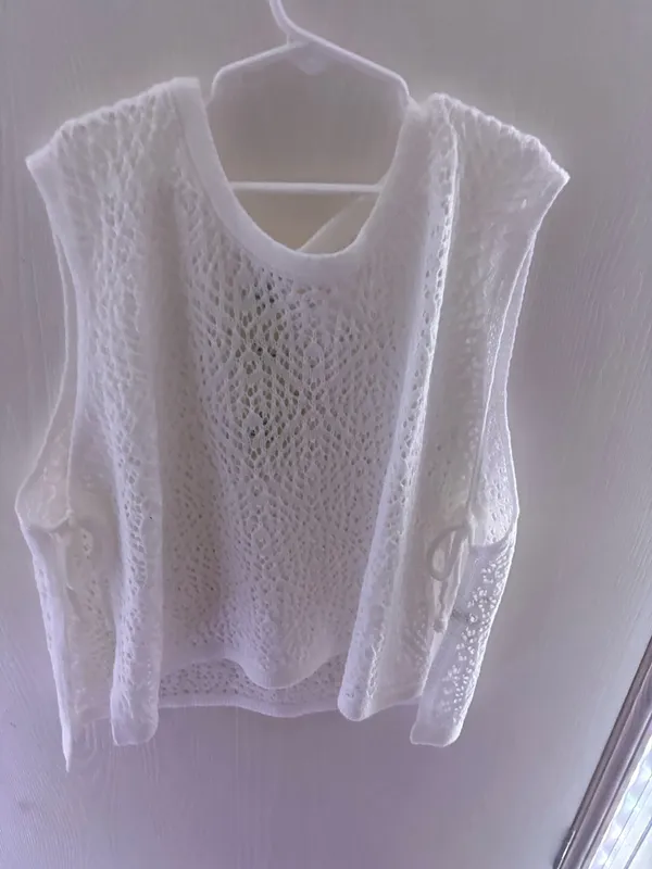 Walmart White bathing suit cover up - Image 2