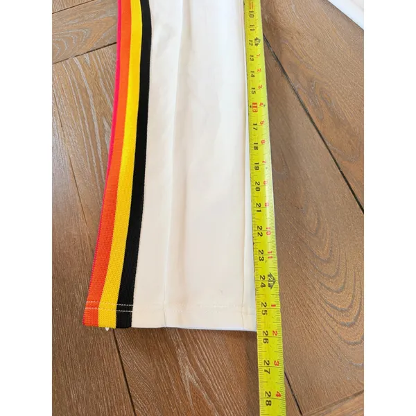 Pam & Gela Track Pants Womens White Rainbow Stripe Size M - Image 7