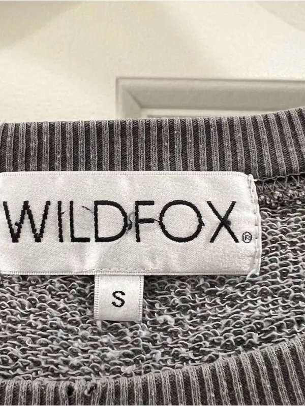 Wildfox “Sorry I’m Latte” Graphic Sweatshirt | Gray | Size S - Image 5
