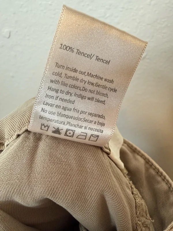 Risen Jeans Los Angeles The Carly Cargo Pants Taupe Wide Leg Size 2XL 90s Grunge - Image 11