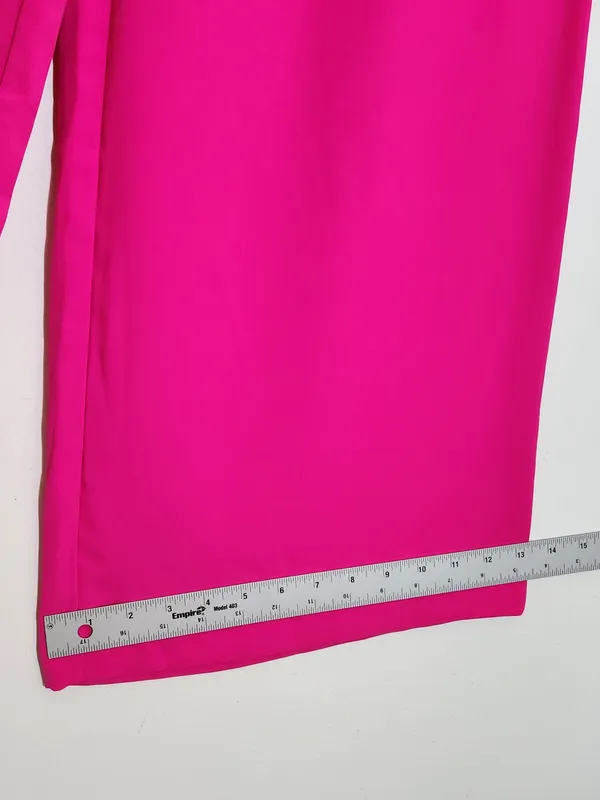 Haute Monde Neon Pink Wide Leg Trouser Pants Size Medium NWT - Image 6