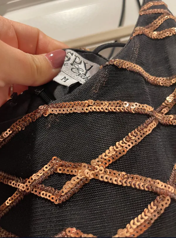 Boutique Prom Black/Rose Gold Sequin Dress - Image 6