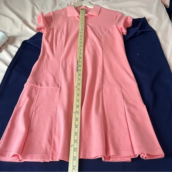Outdoor Voices Coral Stretch Cotton Short Sleeve Pleated Mini Polo‎ Tennis Dress - Image 13