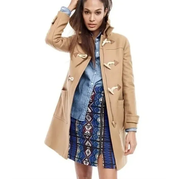 J.Crew Womens Mini Skirt Size 0 Blue Windowpane Geometric Jacquard Zip Aztec - Image 8