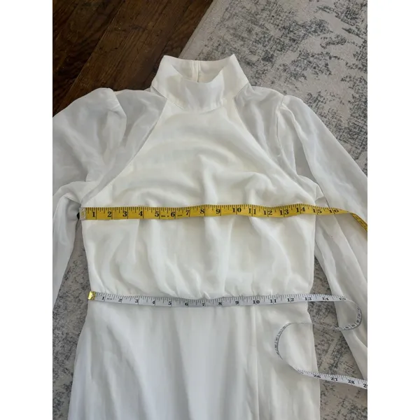 Lulus Graceful Love White Long Sleeve Backless Mermaid Maxi Dress Size Small - Image 6