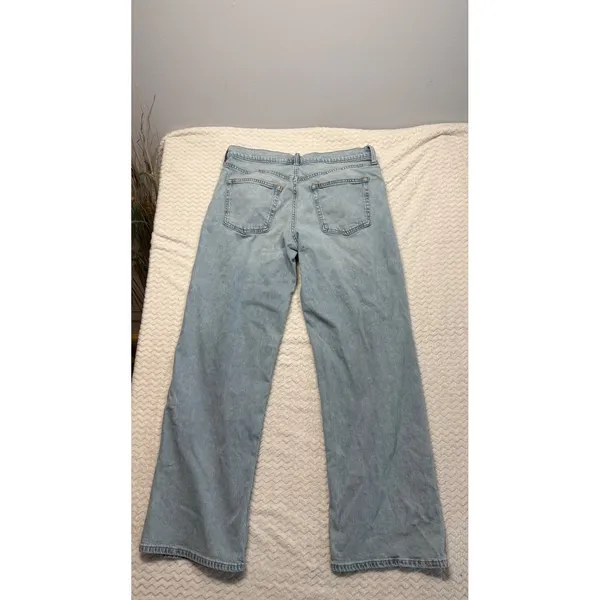 Gap 90s Loose Low Rise Jeans Light Wash Blue Cotton Size 30 10R 4439 - Image 2