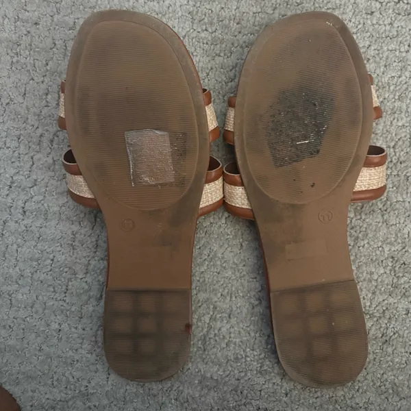 SheIn Brown and Cream Women's Sandals - Image 3