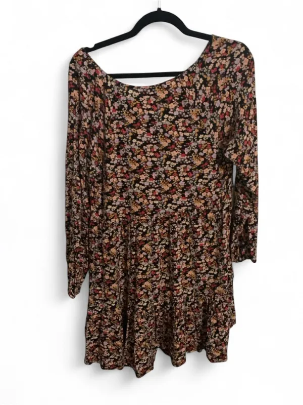 American Eagle Babydoll Floral Tiered long sleeve dress size M - Image 2