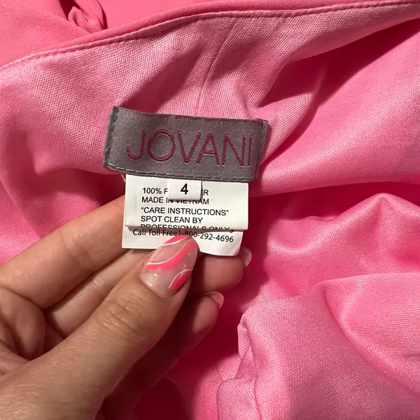 Jovani 40932 one shoulder ruched Greek goddess prom formal dress hot pink NEW 4 - Image 9
