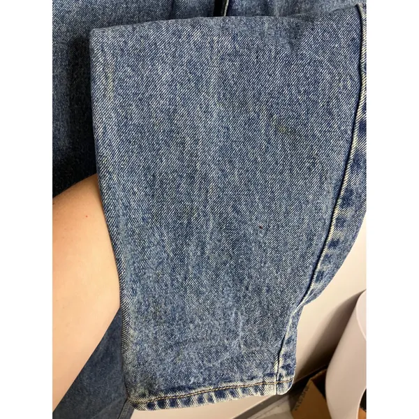 Lawman Jeans Women 7 Blue Good Vintage High Waist Tapered Leg Button Fly Western - Image 10