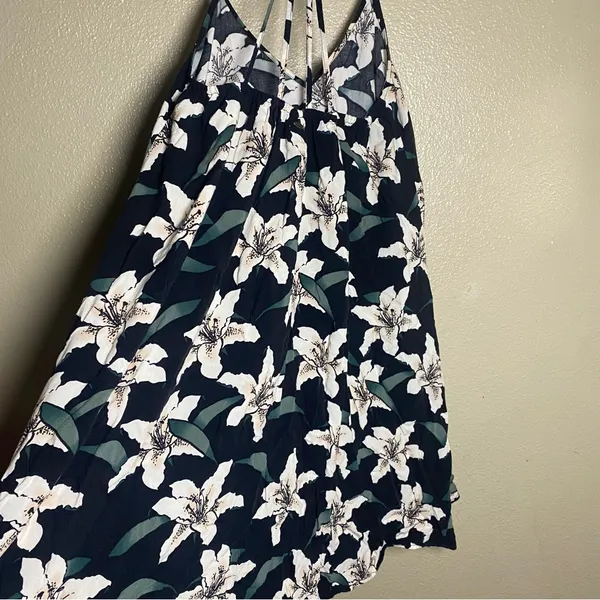 O'Neill Navy Floral Halter Dress beach coastal summer size‎ XS - Image 5