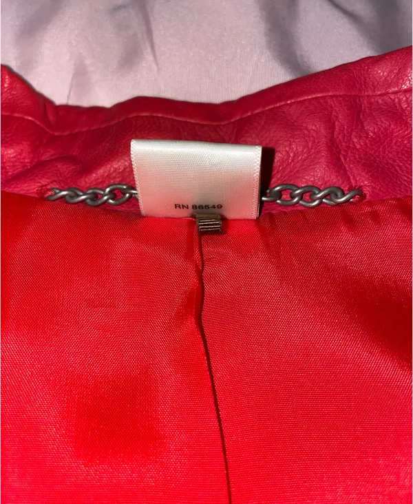 Tommy Bahama Red Leather Coat - Image 3