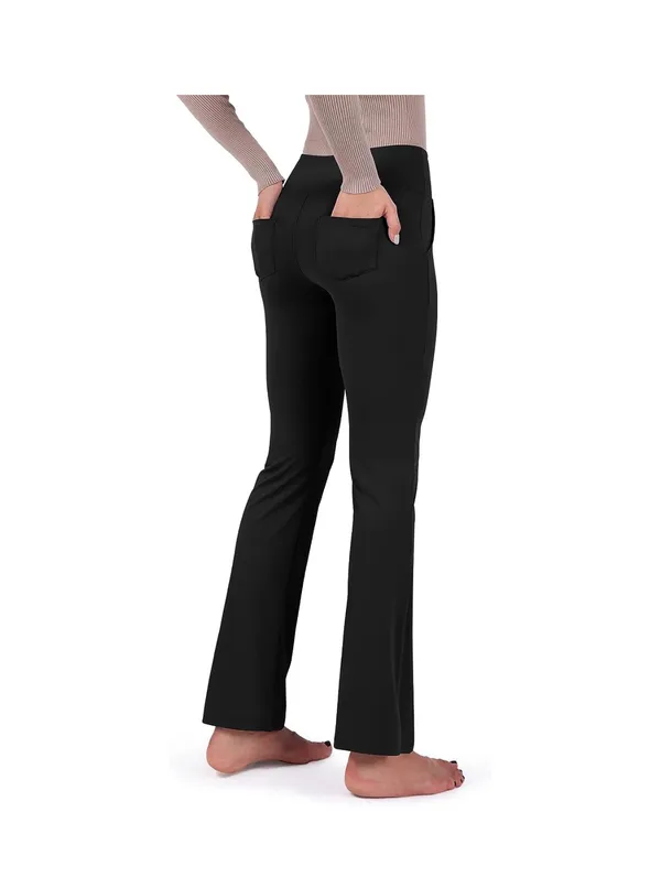 ODODOS Straight Leg Yoga Pants for Women with Pockets, XXL - Image 4