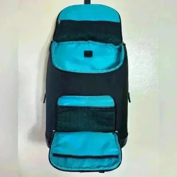 Francine Tribeca Women In Business Laptop Backpack Solid Black‎ Teal Insi… - Image 5
