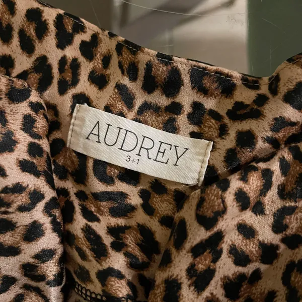 Audrey 3+1 Slip Silk Leopard Print Midi Dress - Image 3