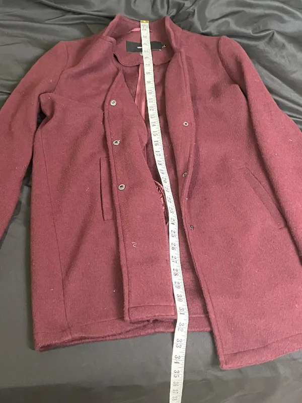Vero Moda Women's Burgundy and Wine Red Cardigan - Image 2