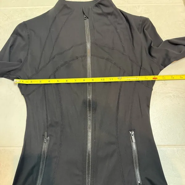 Black Women's Running Jacket with Thumb Holes Size 8 - Image 6
