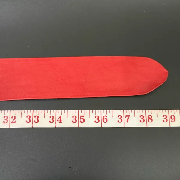 Vintage Rayman/Ridless Red Soft Genuine Leather Women’s Dress Belt Size L - Image 7