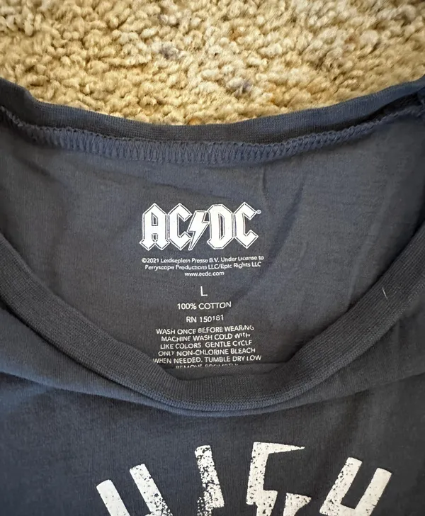 AC/DC Shirt Black Size L - Image 2