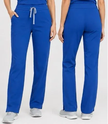 FIGS Technical Collection XL Royal Blue Straight Leg Scrub Pants Drawstring - Image 2