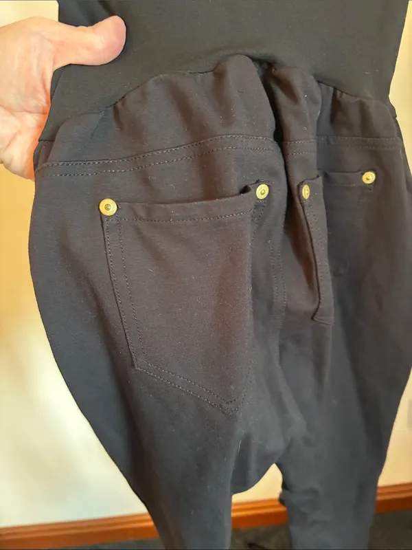 A Pea in the Pod Black Maternity Skinny Pants with Fold-Over Waist - Image 4