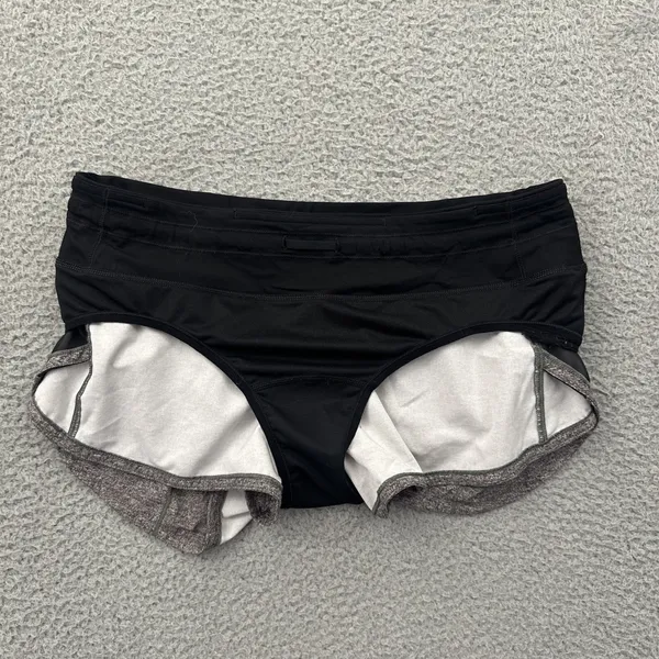 Lululemon Speed Up Shorts Low Rise 2.5" Gray Athletic Athleisure Women's 6 - Image 3