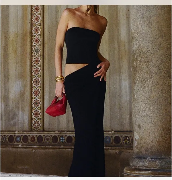 Meshki Maxi Dress Black - Image 2
