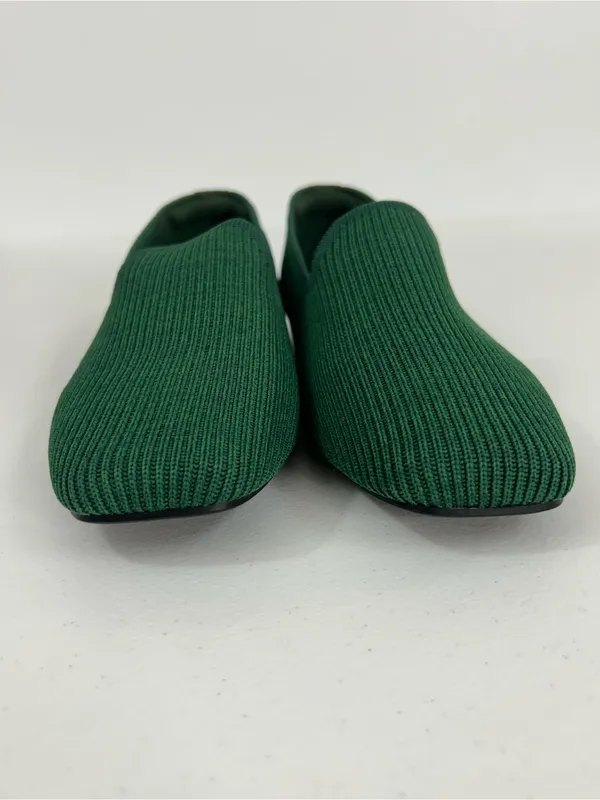 Vivaia Samantha Walker Forest Green Square-Toe Loafers Size 41 or US 9.5 - Image 5