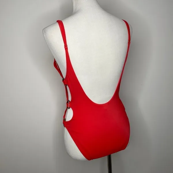 Aerie- Red One Piece with Open Sides - Image 4