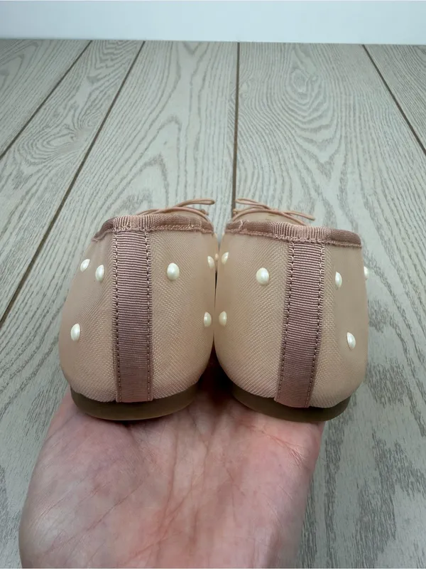 On 34th Women's Friyaa Mesh Ballet Flats 8.5M Nude White Pearl $69.50 - Image 6